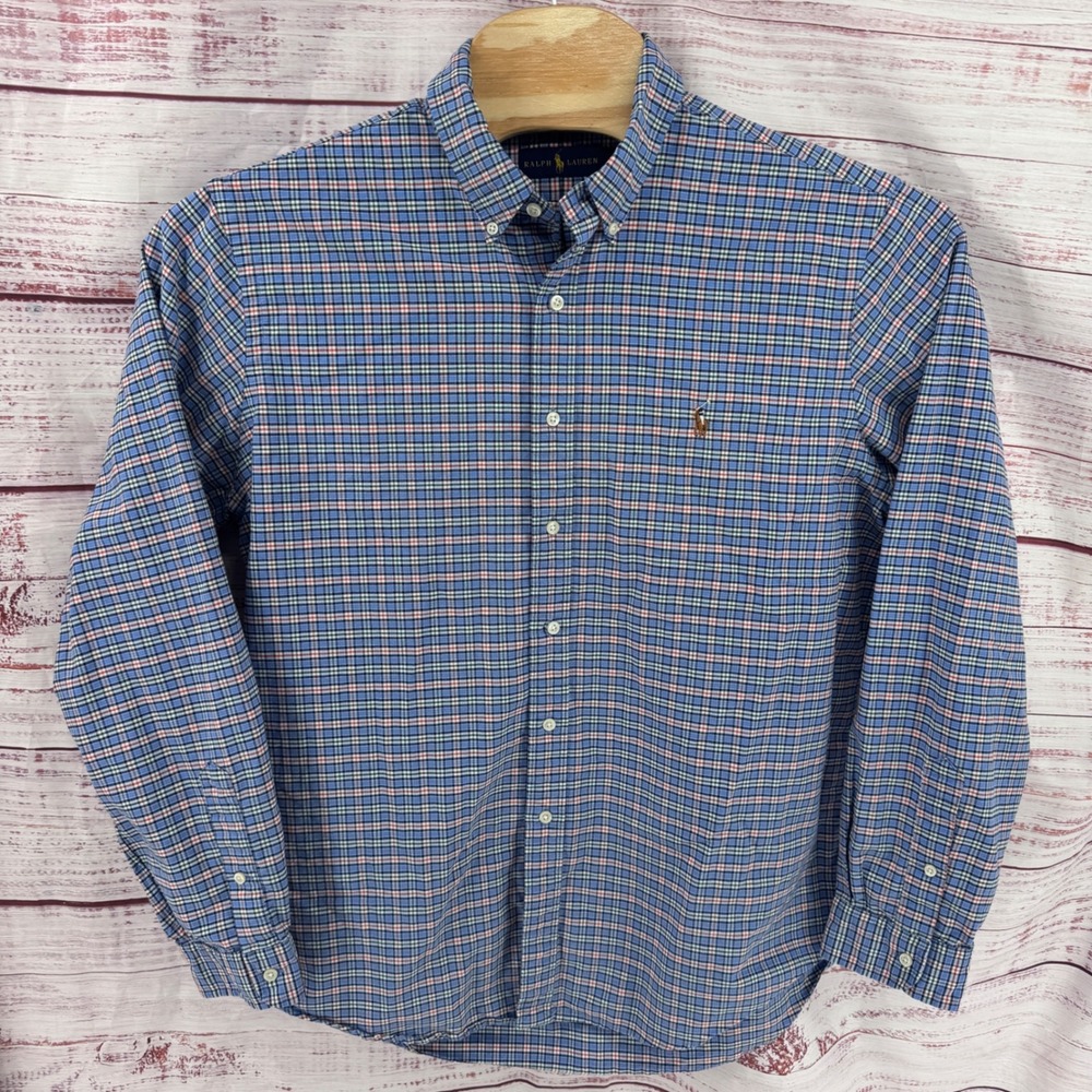 Ralph Lauren Shirt Mens Size XL Plaid Button Down Long Sleeve Cotton Pony Casual